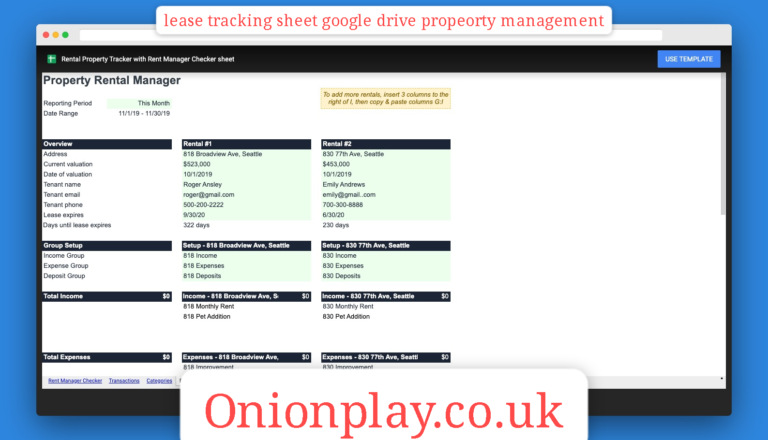 lease tracking sheet google drive propeorty management