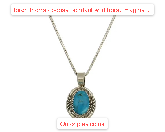 loren thomas begay pendant wild horse magnisite