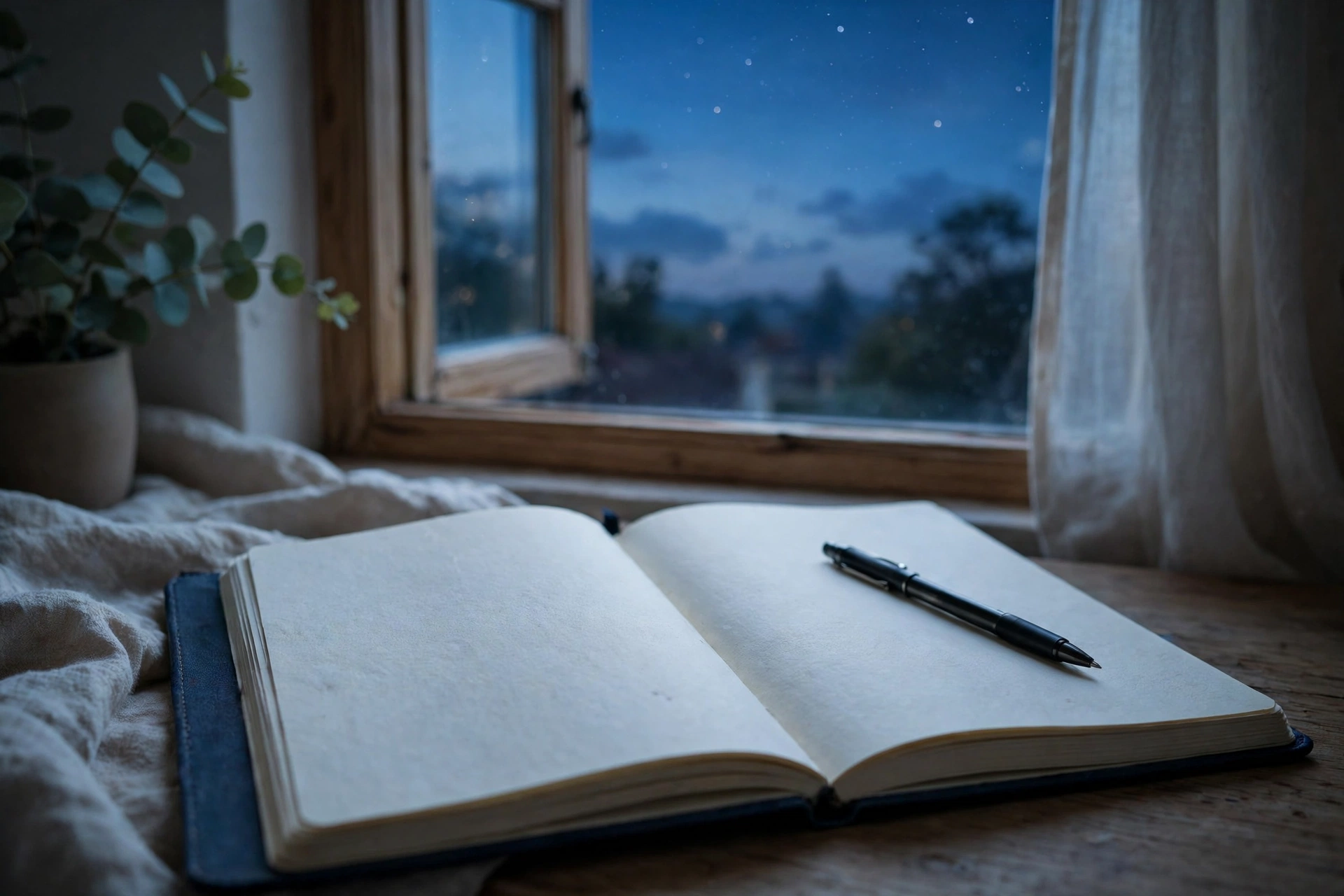 dream journal by window