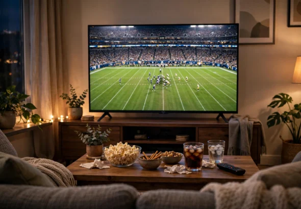 Live TV sports streaming concept