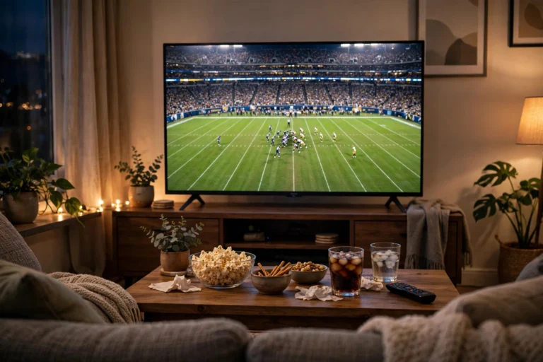 Live TV sports streaming concept