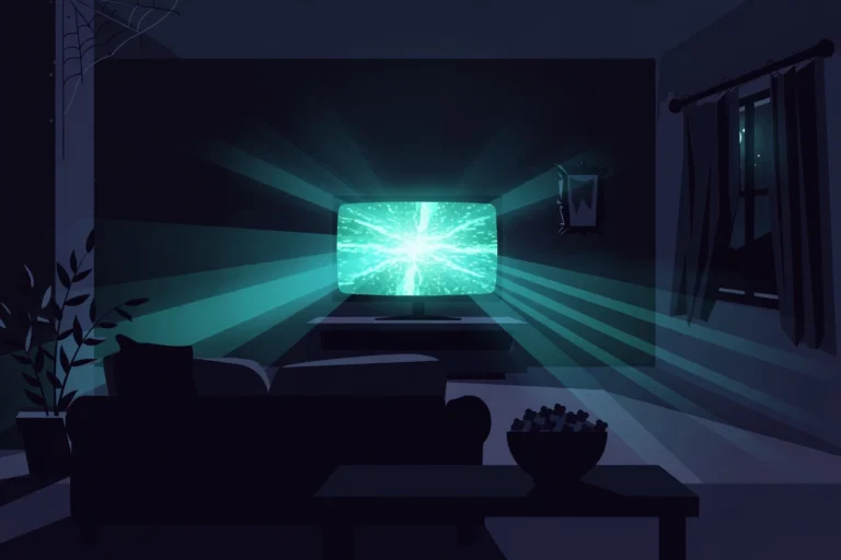Horror streaming service illustration