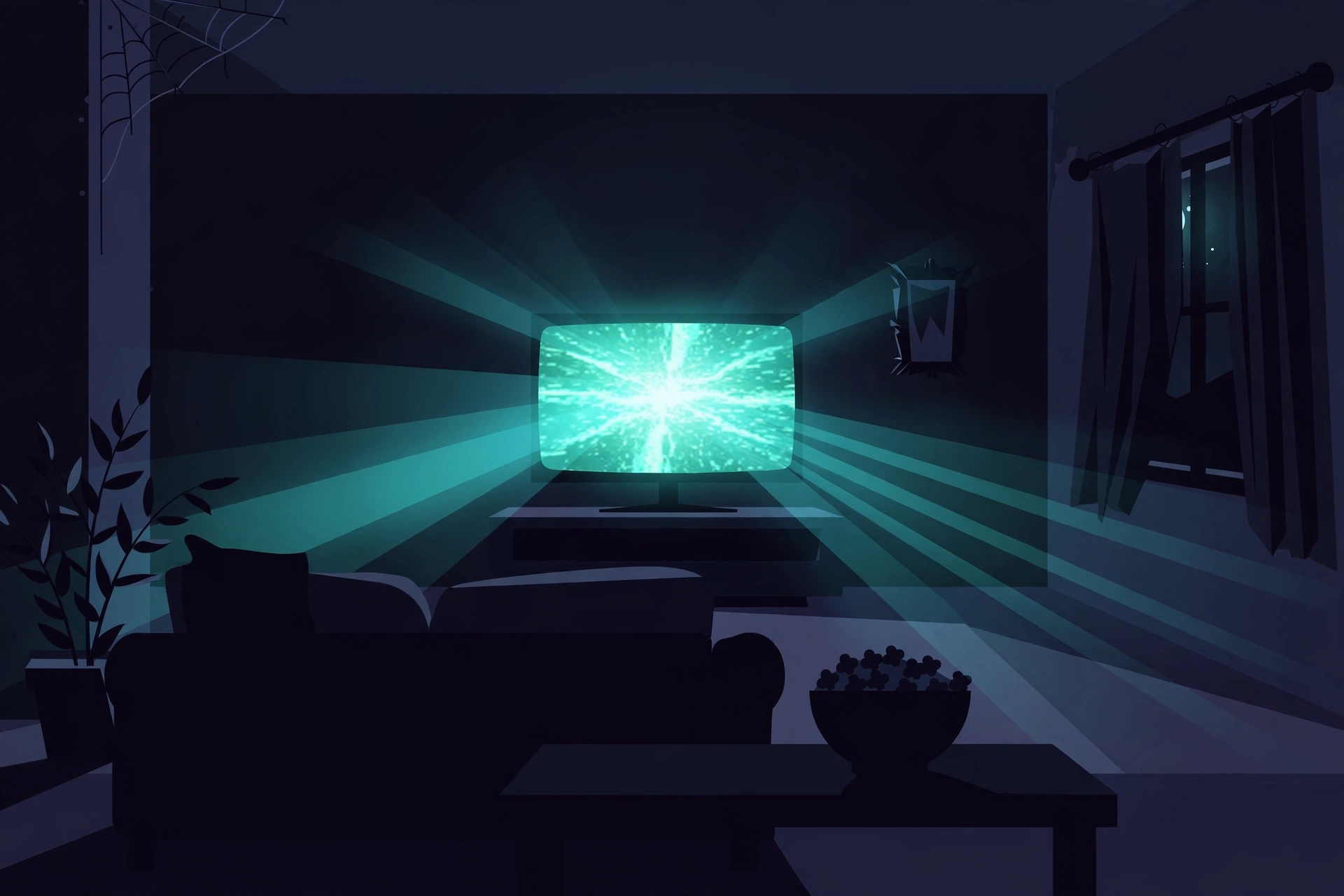 Horror streaming service illustration